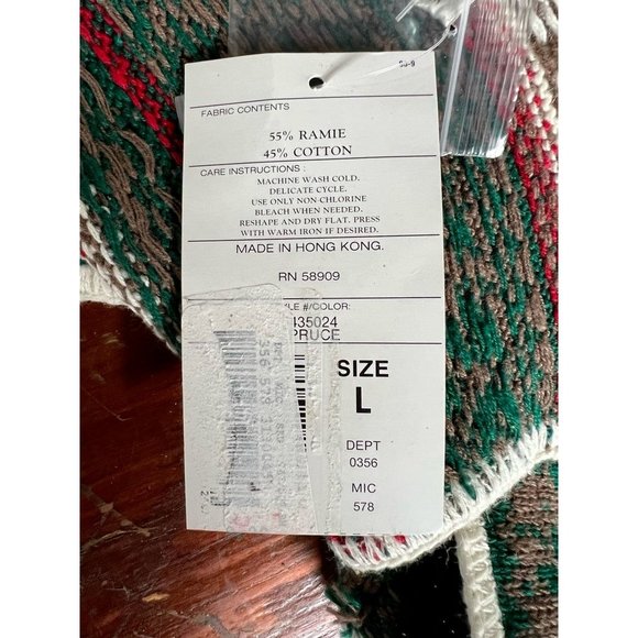 Copper Key Womens Cardigan Sweater Vest Green Ramie Cotton Sleeveless L New - Picture 12 of 12